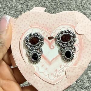 Brighton Silver Color Post Drop Earrings New